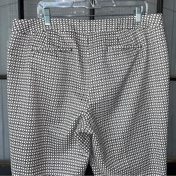 Talbots Chatham style pants, cream & black print, zipper on side, back pockets - Picture 6 of 13